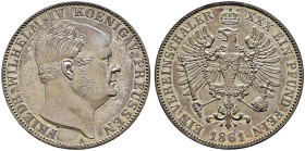 Brandenburg-Preußen. Friedrich Wilhelm IV. 1840-1861 
Vereinstaler (Sterbetaler) 1861 A. AKS 78, J. 84, Thun 262, Kahnt 379, Olding 316. Prachtexempl...