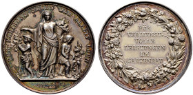 Brandenburg-Preußen. Friedrich Wilhelm IV. 1840-1861 
Silberne Prämienmedaille o.J. von Loos, für verdienstvolle Leistungen im Gartenbau. Weibliche A...