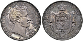 Braunschweig-Wolfenbüttel. Wilhelm 1831-1884 
Vereinstaler 1866 (aus 1865 im Stempel geändert) B. AKS 81, J. 257, Thun 123, Kahnt 155a. alte, leicht ...