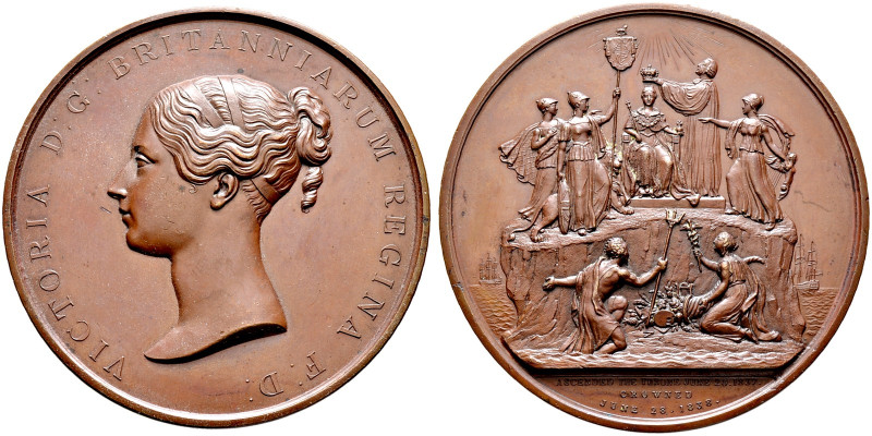 Großbritannien. Victoria 1837-1901 
Große Bronzemedaille 1838 von G.R. Collis, ...