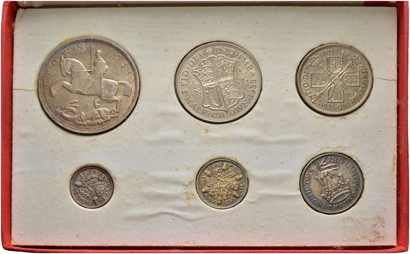 Großbritannien. George V. 1910-1937 
6-tlg. Münzsatz 1935 "Silver Jubilee Comme...