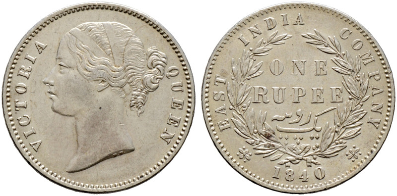 Indien-Britisch Indien und East India Company. Victoria 1837-1901 
Rupee 1840 -...