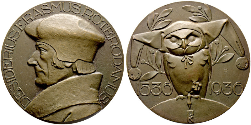 Niederlande-Königreich. Wilhelmina 1890-1948 
Bronzemedaille 1936 von I. Housz ...