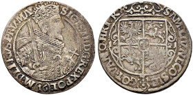 Polen. Sigismund III. Wasa 1587-1632 
Ort (= 1/4 Taler) 1621 -Bromberg-. Mit Wertzahl 16 unter dem Hüftbild in der Aversumschrift. Kopicki 1271 (R3),...