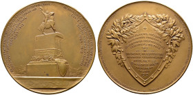 Russland. Nikolaus II. 1894-1917 
Bronzemedaille 1913 von Mayer und Wilhelm, auf die Enthüllung des Denkmals für Alexander Suworow- Riminski (*1729, ...