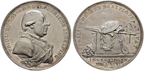 Hohenlohe-Neuenstein-Langenburg'sche Linie. Friedrich Ludwig 1796-1806 
Silbermedaille 1796. Stempel von Abramson (Berlin). Auf seinen Regierungsantr...