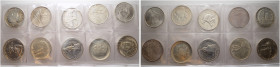 USA. 
Lot von 10 Gedenk-Halbdollars aus den Jahren 1920-1950. Dabei Pilgrim, Grant, Monroe, Stone Mountain, Lexington Concord, California, Monroe-Los...
