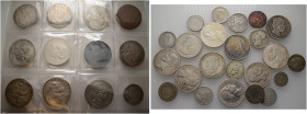 Über 35 Stücke: NIEDERLANDE, dabei fast ausschließlich Silberprägungen, u.a. 2 1/2 Gulden 1845, 1847 (2x), 1850, 1852, 1858, 1867, 1872 (2x), 1874; 1 ...