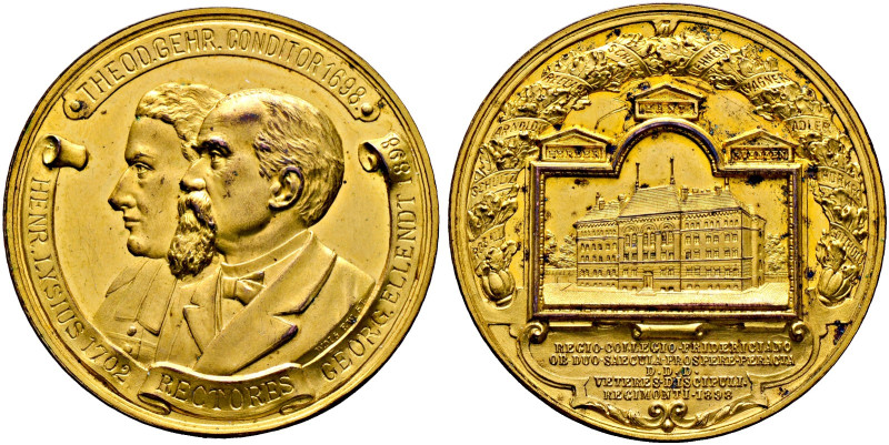 Königsberg (Ostpreußen), Stadt. 
Vergoldete Bronzemedaille 1898 von Mayer und W...