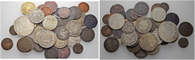 Ca. 40 Stücke: SCHWEIZ. Diverse Prägungen in Silber, Billon und Kupfer von BASEL (u.a. 1/2 Taler 1765), BERN, FREIBURG, GENF, GRAUBÜNDEN, LUZERN, ST. ...