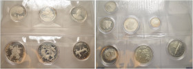 13 Stücke: Silbermünzen von der Arabischen Republik YEMEN (1 Riyal1969 sowie 2 Riyals 1969 - 3 verschiedene Motive; KM 1,2.1,3.1,4) sowie von GUINEA (...