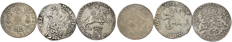 3 Stücke: BELGIEN-BRABANT, Patagon 1700 -Antwerpen- (Karl II.) sowie NIEDERLANDE...