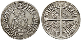 Haus Habsburg. Erzherzog Sigismund "der Münzreiche" 1439-1490 
Sechser o.J. -Hall-. Stempel von Wenzel Kröndl. MT 48, MD 46ff. vorzüglich