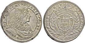 Montfort, Grafschaft. Johann VIII. 1662-1686 
Gulden zu 60 Kreuzer 1679 -Langenargen-. Ebner 114, Dav. 685, Rutishauser 284a. -Walzenprägung- minimal...