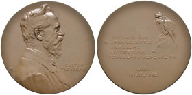 Haus Österreich. Franz Josef I., Kaiser von Österreich 1848-1916 
Bronzemedaille 1901 von R. Marschall, auf das 40-jährige Dozentenjubiläum von Dr. G...