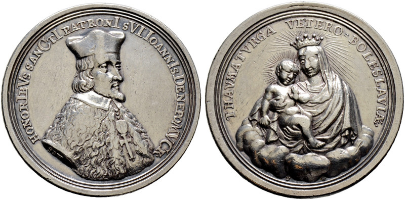 Böhmen-Alt-Bunzlau. 
Silbermedaille 1721 von P.P. Werner, auf die päpstliche An...