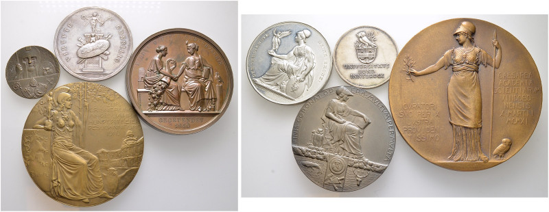 Lots. 
8 Stücke: Medaillen mit EULEN-Darstellungen. Dabei Silbermedaille 1799 v...