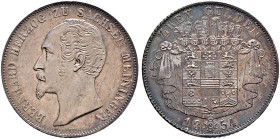 Sachsen-Meiningen. Bernhard Erich Freund 1803-1866 
Doppelgulden 1854. AKS 183, J. 445, Thun 378, Kahnt 506. herrliche alte Patina, vorzüglich-Stempe...