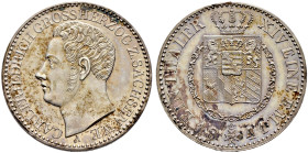 Sachsen-Weimar-Eisenach. Carl Friedrich 1828-1853 
Taler 1841 A. AKS 21, J. 531, Thun 384, Kahnt 514. Koppe 625 seltener Einjahrestyp, Prachtexemplar...