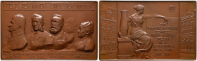 Schlesien-Breslau, Stadt. 
Bronzeplakette 1901 von A. Werner (geprägt bei Mayer und Wilhelm), auf das 100-jährige Bestehen der Breslauer Glasschleife...