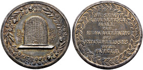 Schwäbisch Hall, Stadt. 
Silberne Prämienmedaille o.J. (19. Jh.) unsigniert. Großer Bienenkorb und schwärmende Bienen in einem Früchtekranz / In eine...