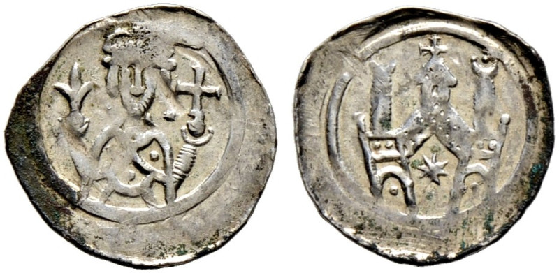 Selz, Abtei. Anonym, Zeit der Hohenstaufen 12./13. Jh 
Pfennig. Königliches Bru...
