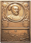 Tübingen, Stadt. 
Einseitige Bronzeplakette 1914 von Mayer und Wilhelm, auf die 400-Jahrfeier des Tübinger Vertrages (württembergisches Grundgesetz)....