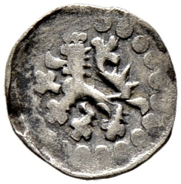 Überlingen, Stadt. 
Einseitiger Pfennig o.J. (nach 1436). Nach links schreitend...