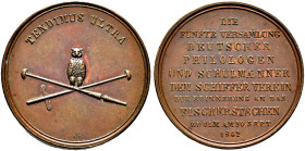 Ulm, Stadt. 
Bronzemedaille 1842 von A. Dietelbach, auf das Fischerstechen. Widmungsmedaille der V. Versamm­lung deutscher Philologen und Schulmänner...
