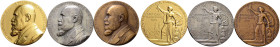 Württemberg. Wilhelm II. 1891-1918 
3-tlg. Set, bestehend aus: Bronzene Prämienmedaille (3. Preis) 1910 von Mayer und Wilhelm, der Deutschen Fachauss...