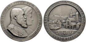 Württemberg. Wilhelm II. 1891-1918 
Mattierte Silbermedaille 1911 von Mayer und Wilhelm, auf das 24. Württembergische Landesschießen in Esslingen. Br...