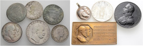 35 Stücke: Münzen und Medaillen vom Mittelalter bis zur Nachkriegszeit. Dabei Prager Groschen (2x, dabei ein Ex. mit späterem Gegenstempel von Urach),...