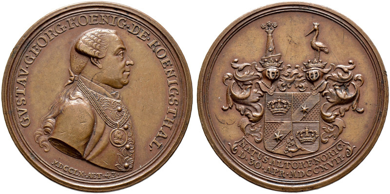 ALTDORF. Universität Altdorf 
Bronzemedaille 1760 von J.L. Oexlein, auf den in ...