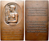 FRANKFURT (am Main). Johann Wolfgang von Goethe-Universität 
Bronzegussplakette 1914 von Rudolf Bosselt, auf die Gründung der Johann Wolfgang von Goe...