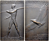 FRANKFURT (am Main). Johann Wolfgang von Goethe-Universität 
Geschwärzte Bronzegussplakette 1936. Prämie des Rektors und des Kuratoriums der Johann W...
