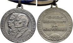 HANNOVER. Tierärztliche Hochschule Hannover 
Silberne Ehrenbürgermedaille 1925 von V. Hugo, der Tierärztlichen Hochschule Hannover. Doppelporträt von...