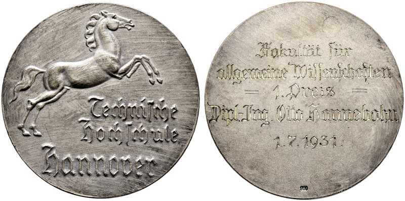 HANNOVER. Tierärztliche Hochschule Hannover 
Silberne Preismedaille 1931 der Te...