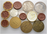 Lots. 
15 Stücke: 50 Pfennig 1877 F (J. 8), HAMBURG, 5 Mark 1913 J (J. 65); SACHSEN, 5 Mark 1908 E (J. 136), Drittes Reich, 2 RM 1934 G Garnisonskirc...