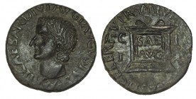 ILICI. As. Tiberio. M.Julius Settal (par. vis.) y L.Sesti Celer. AB-1522. Pát. oscura. 11,51 g. (MBC+)