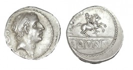 MARCIA. Denario. L.Marcius Philippus. Roma. Acueducto con cinco arcos. CD-962, SI-28. 3,86 g. EBC-/EBC