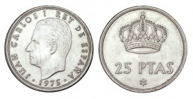 25 PESETAS. 1975 (79). Acuñada en plata. EBC+