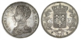 FRANCIA. 5 Francos. Enrique V Pretendiente (Conde de Chambard). 1831. Prueba. SC