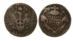 ITALIA. 1 Grano. 1717 CP/DD-AC. Sicilia. Victor Amadeus II. W/C-AA1 (Vte. ya que W sólo cita el año 1716 sin precio). MBC
