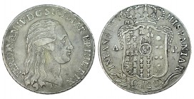 ITALIA. Sicilia. Fernando IV Infante de España. 120 Grana (Piastra). 1796-M / A-P. VI-298. MBC/MBC+