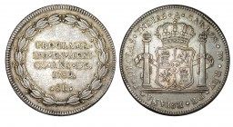 8 REALES. México.Medalla de proclamación con valor 8R. 1789. Golpecito en canto. AH- 161. RARA (EBC-)