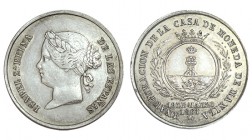 INAUGURACIÓN CASA MONEDA MANILA. 19 de Marzo de 1861. Plata. Ø 22 mm. EBC