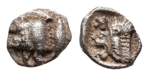 Mysia. 1/4 de óbolo. 480 a.C. Kyzicus. (SNG France-380 similar). Anv.: Parte del...