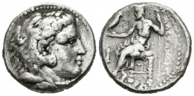 Imperio Macedonio. Alejandro III Magno. Tetradracma. 336-323 a.C. Amphipolis. (Müller-90). Anv.: Cabeza de Heracles a derecha con piel de león. Rev.: ...