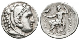 Imperio Macedonio. Alejandro III Magno. Tetradracma. 315-294 a.C. Amphipolis. (Price-447). Anv.: Cabeza de Heracles a derecha recubierta con piel de l...