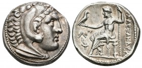 Imperio Macedonio. Alejandro III Magno. Tetradracma. 307-297 a.C. Amphipolis. (Price-487). Anv.: Cabeza de Heracles a derecha recubierta con piel de l...
